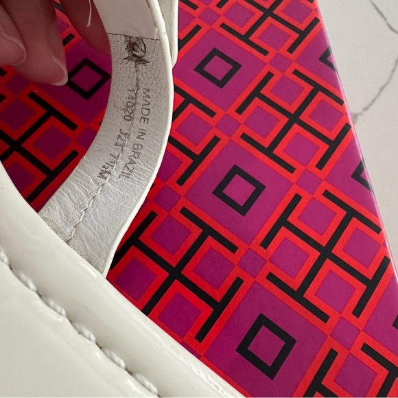 Tory burch Miller patent sandal optic white size 7.5 - Picture 5 of 8